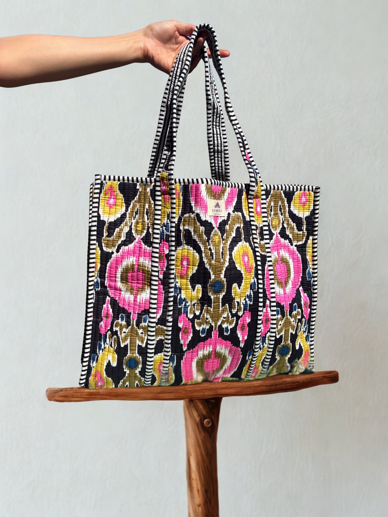 Jamuni Ikat Quilted Tote Bag