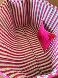 Pink Lobster Quilted Tote Bag