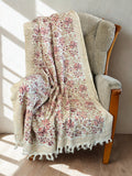 Bloom Collection - Handcrafted Textured Cotton Throw & Cushion Cover Set