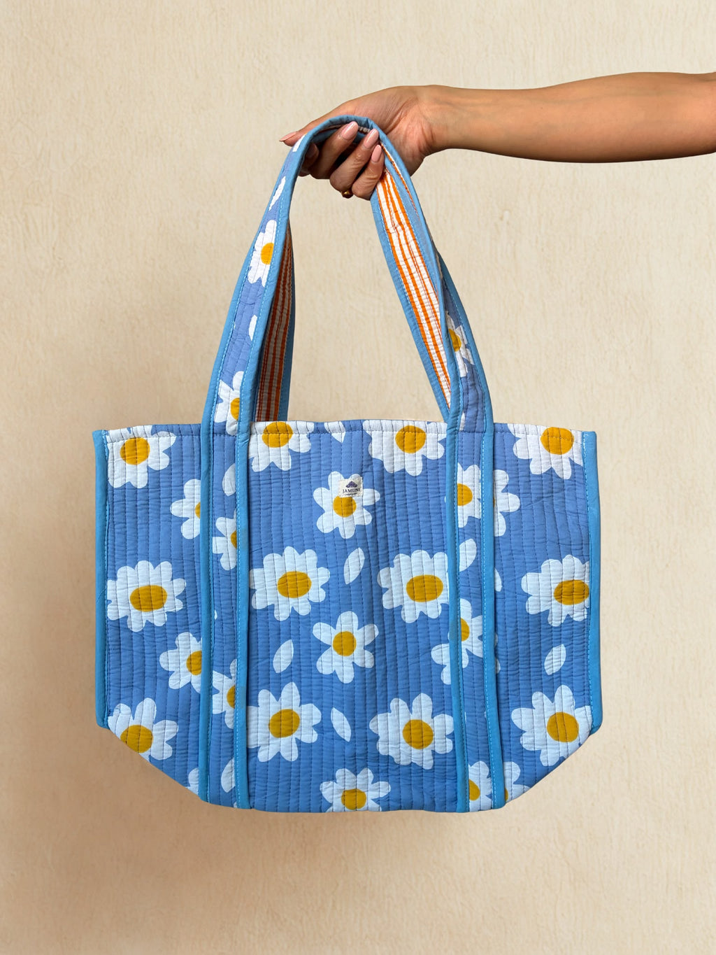 Daisy Bloom Quilted Tote Bag