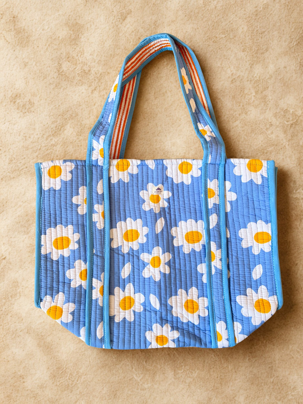 Daisy Bloom Quilted Tote Bag