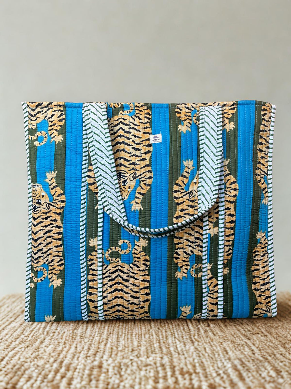 Tiger Trail Quilted Cotton Tote Bag