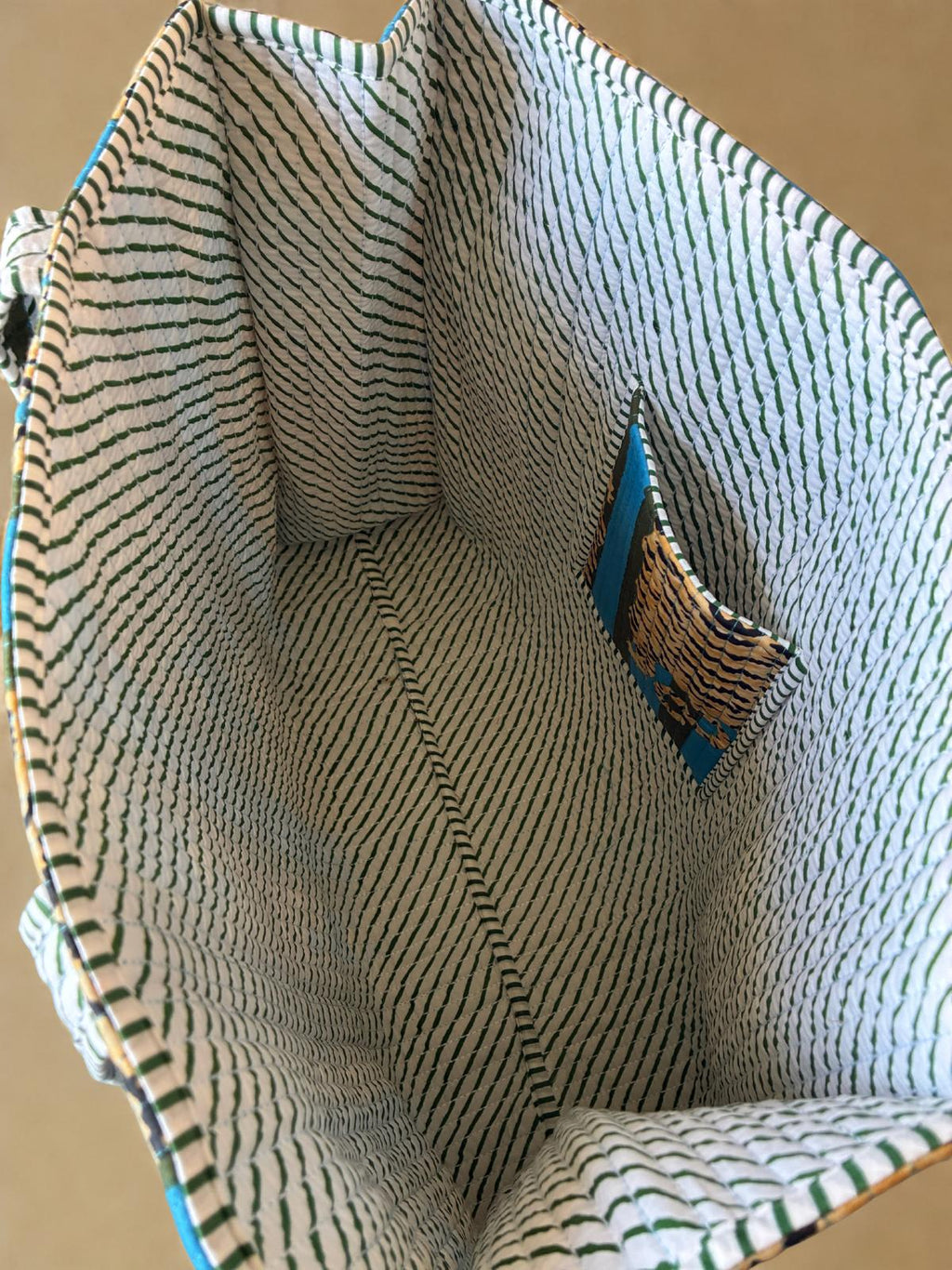 Tiger Trail Quilted Cotton Tote Bag