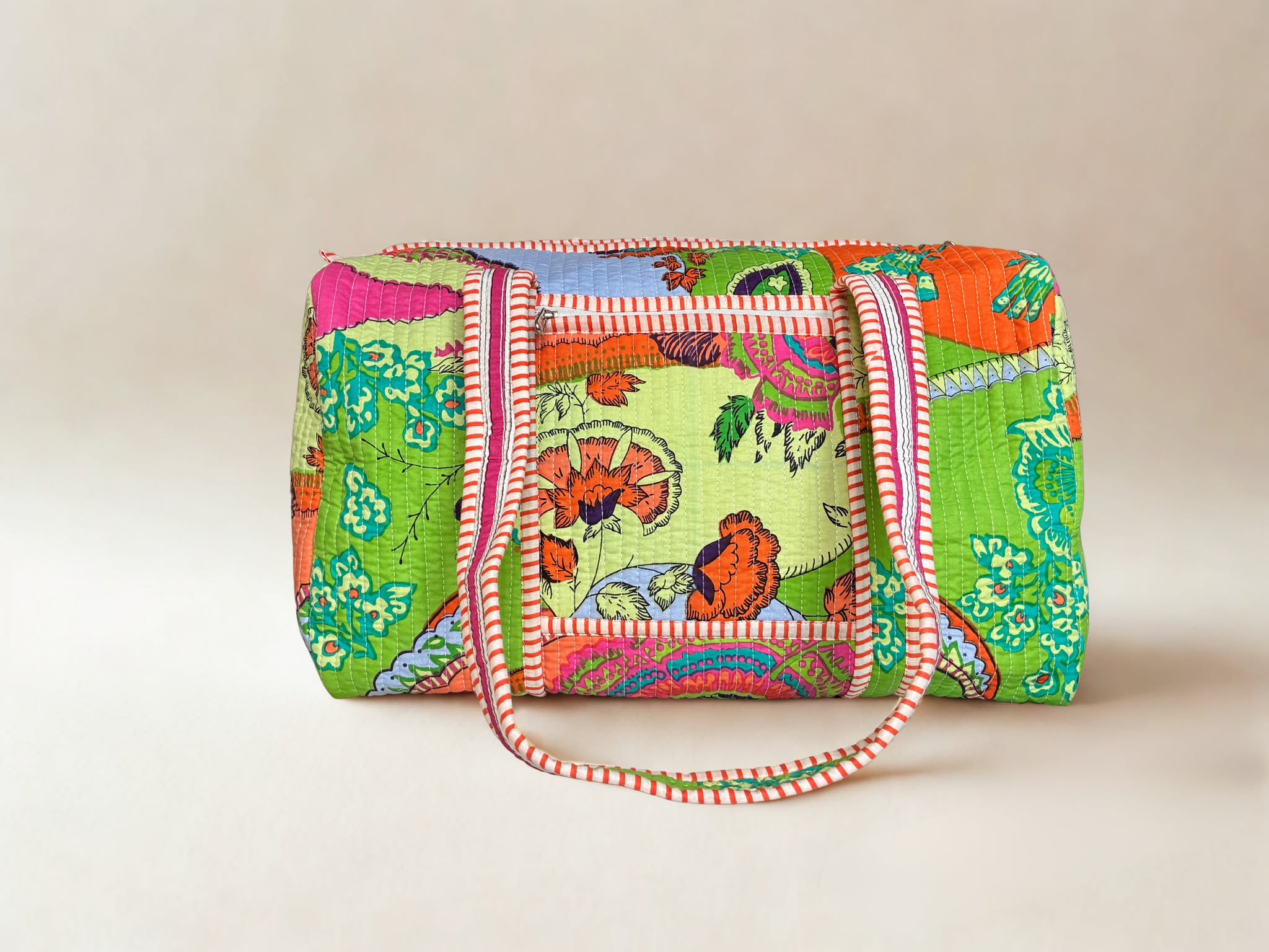 Tropical Garden Quilted Duffle Bag
