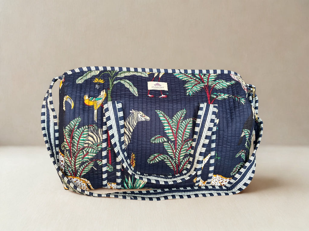 Midnight Safari Quilted Duffle Bag