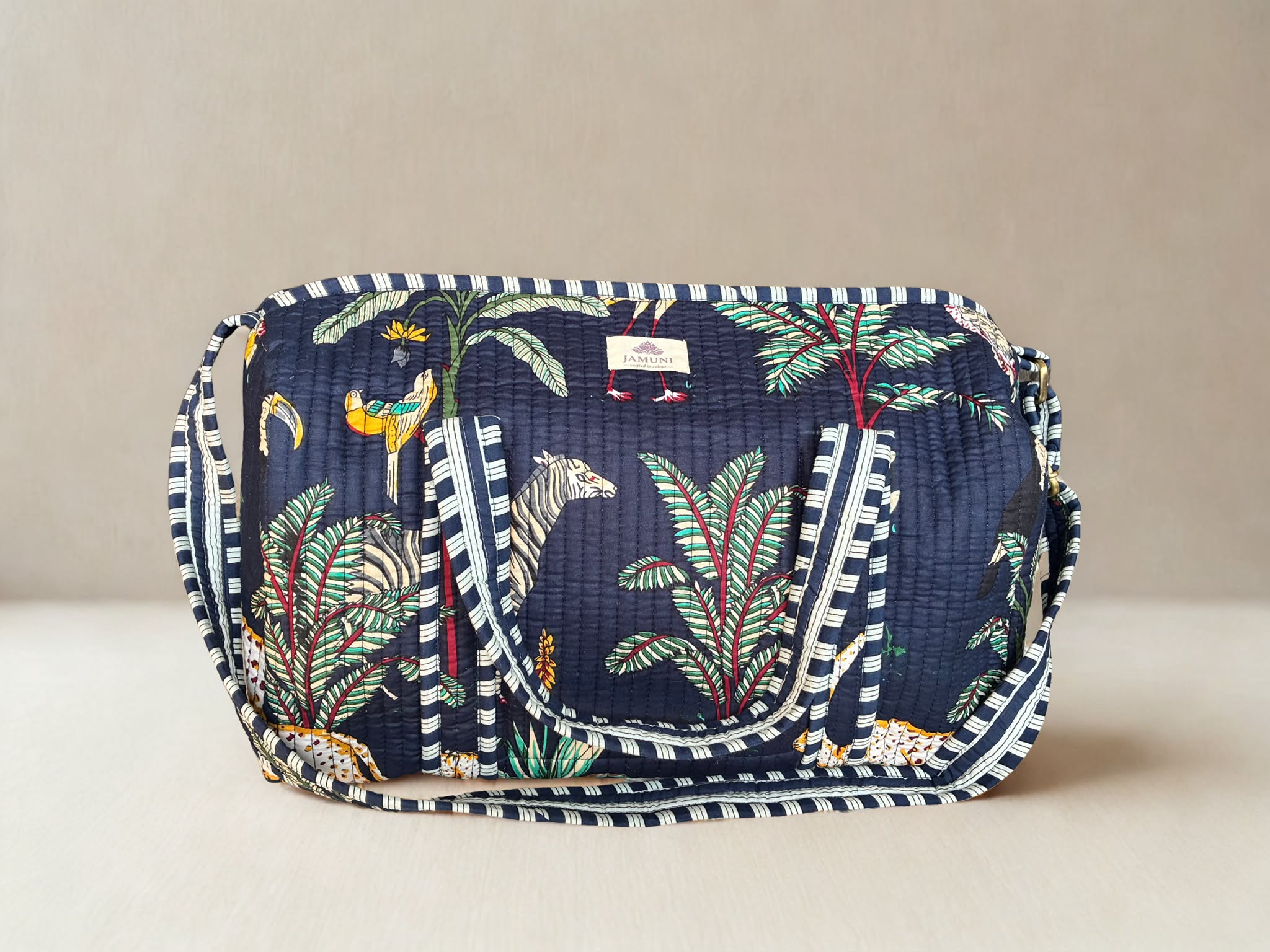 Midnight Safari Quilted Duffle Bag