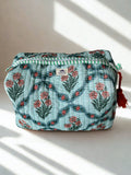 Sage Bloom Velvet Pouch Set (Set of 3)