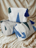 Coastal Breeze Velvet Quilted Pouch Set (Set of 3)
