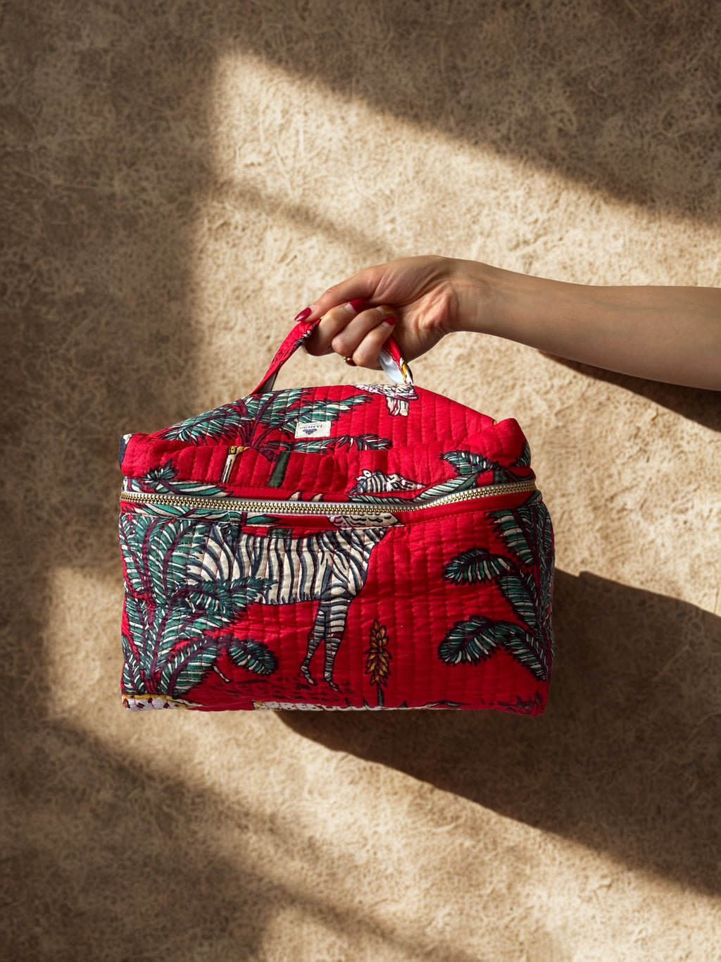 Safari Cotton Quilted Vanity Bag