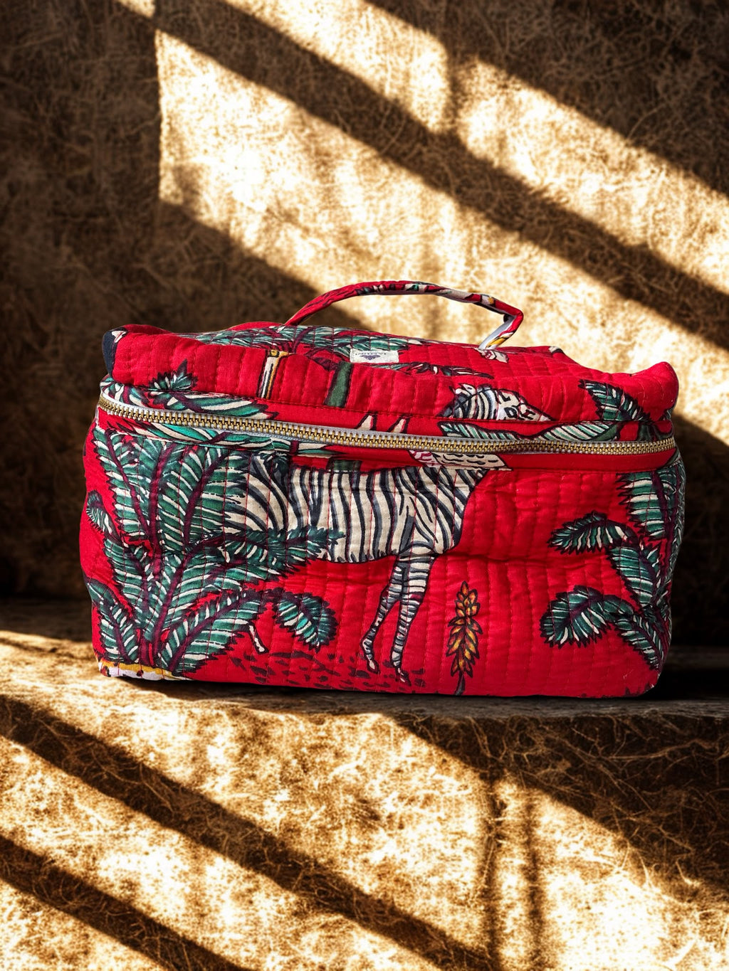 Safari Cotton Quilted Vanity Bag