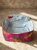 Wild Leopard Cotton Quilted Vanity Bag