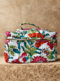 Tropical Bloom Cotton Quilted Vanity Bag