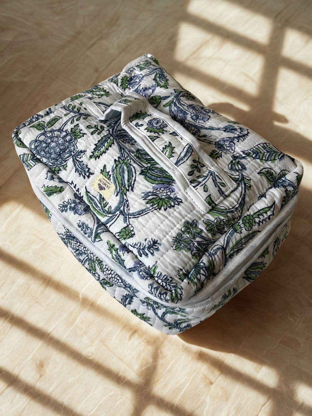 Botanical Meadow Cotton Quilted Vanity Bag