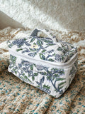 Botanical Meadow Cotton Quilted Vanity Bag