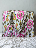 Quilted Cotton Tote Bag – Pastel Ikat
