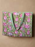 Quilted Cotton Tote Bag – Meadow Bloom