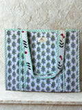 Willow Bloom Quilted Cotton Tote