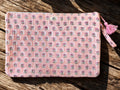 Pink Blossom Quilted Cotton Laptop Sleeve