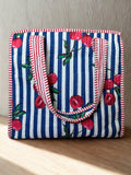 Cherry Zipper Small Tote Bag