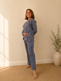 Midnight Hearts Cotton PJ Set - model wearing side view