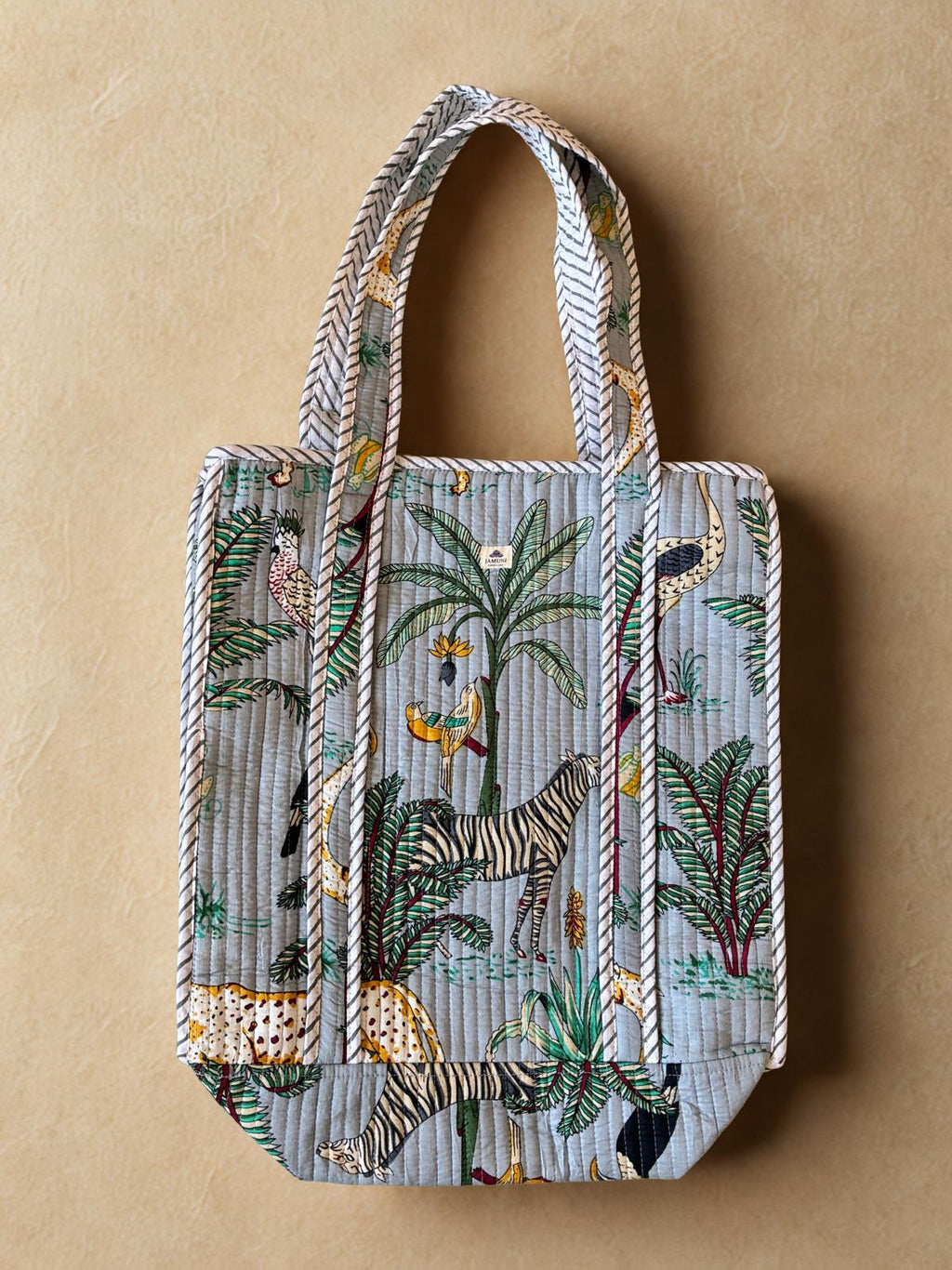 Safari Quilted Cotton Tote Bag